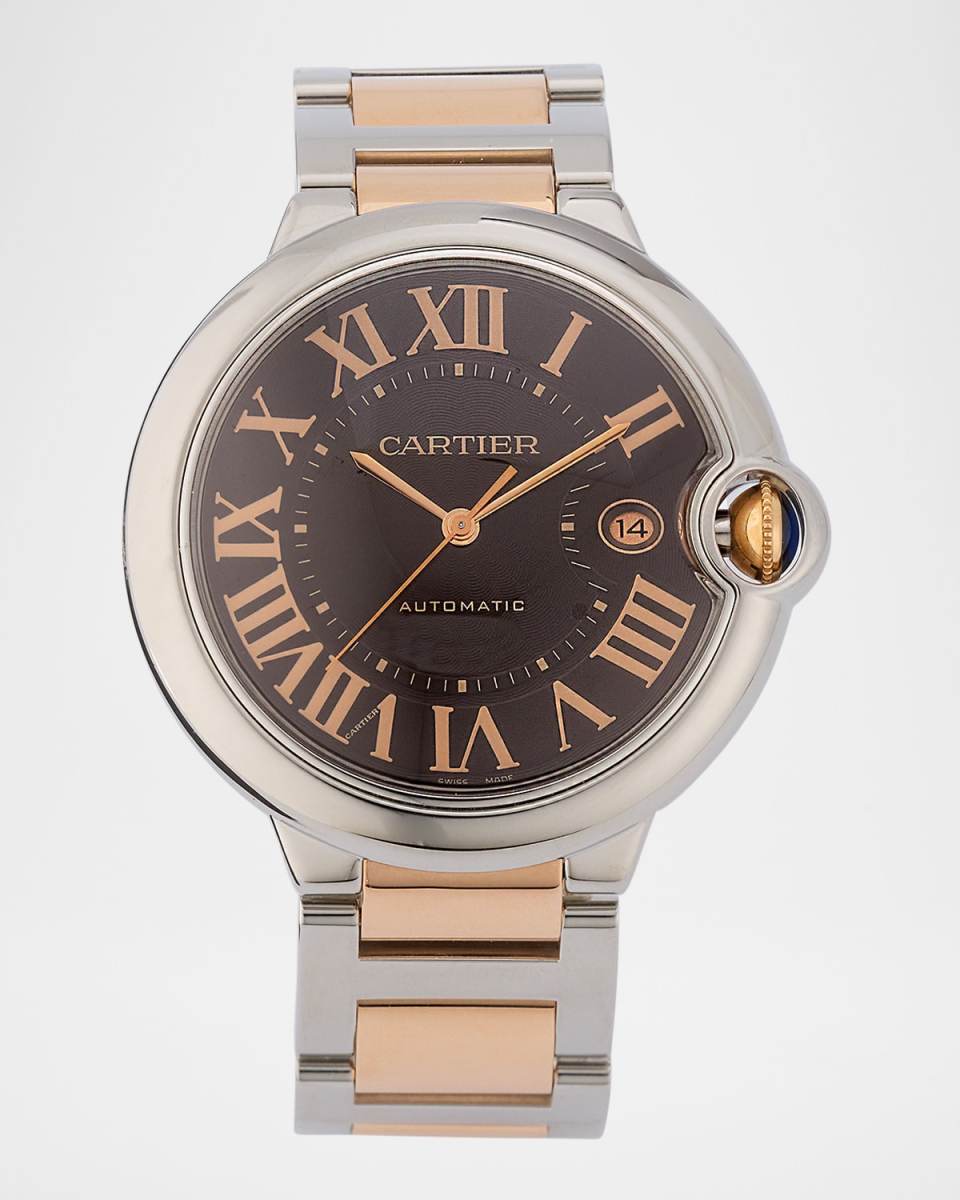 Cartier Stainless Steel and 18K Rose Gold Ballon Bleu 42mm Vintage 2010s Watch